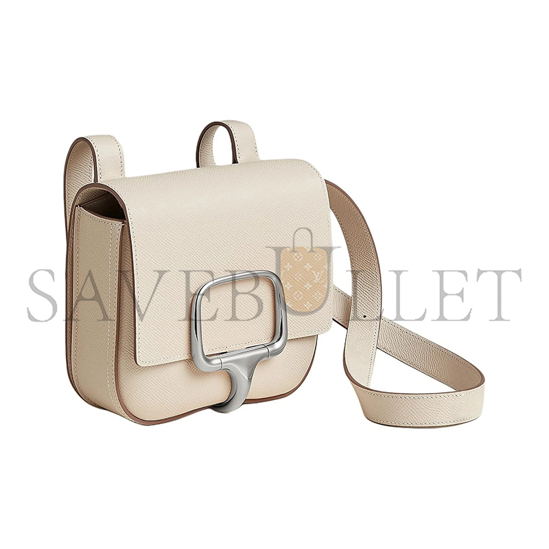 HERMES MINI DELLA CAVALLERA EPSOM PALLADIUM HARDWARE H085367CK10 (18*15*6cm)